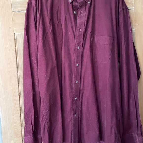 Mens XXL Tall maroon corduroy button down - Picture 3 of 4